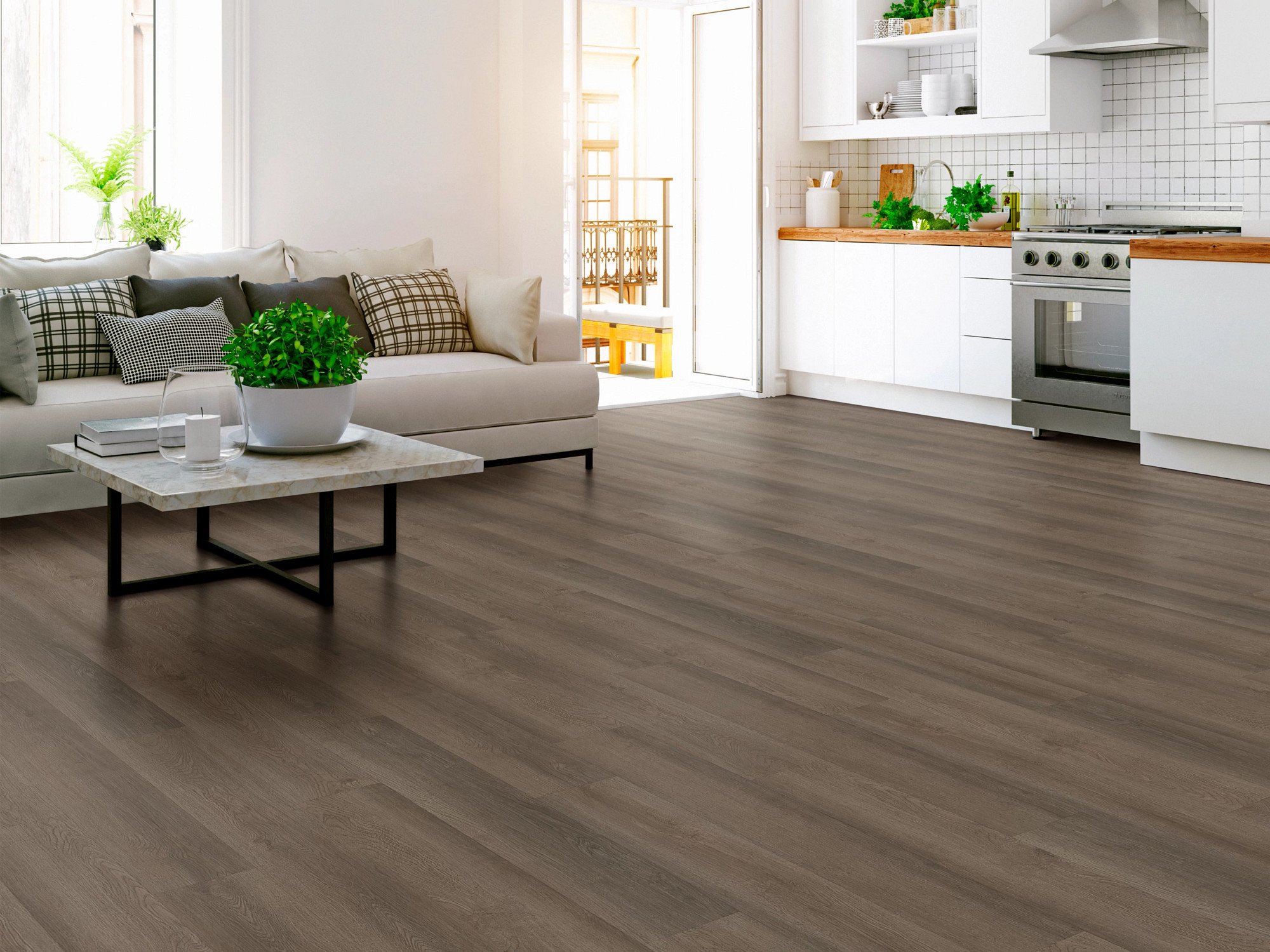Route 66 flooring, shown in a room