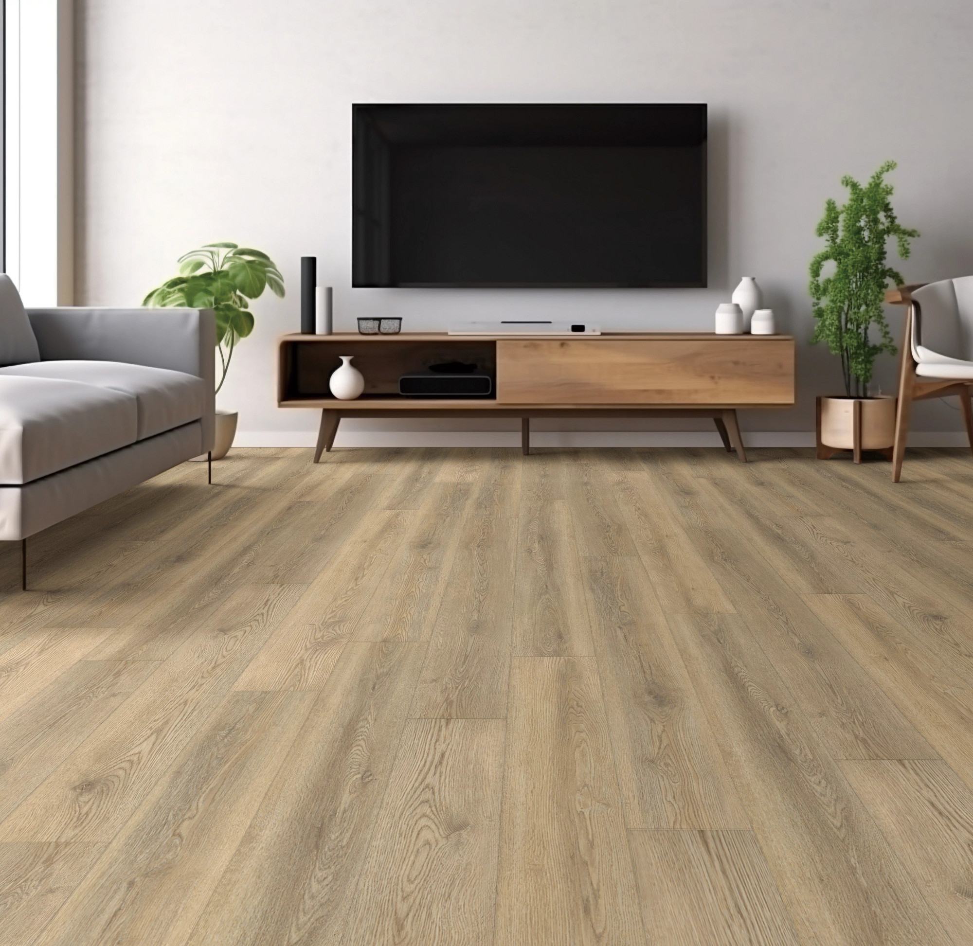 Tostata flooring, shown in a room