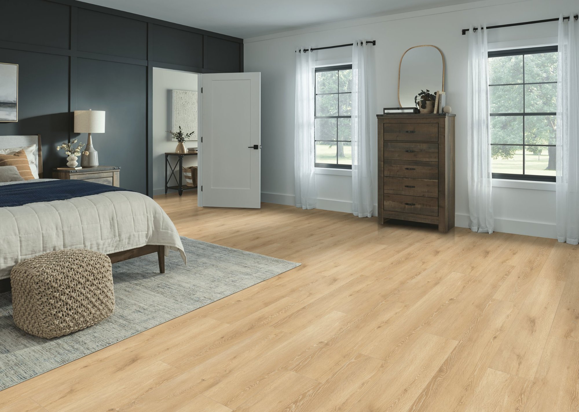 Airy Lightness flooring, shown in a room