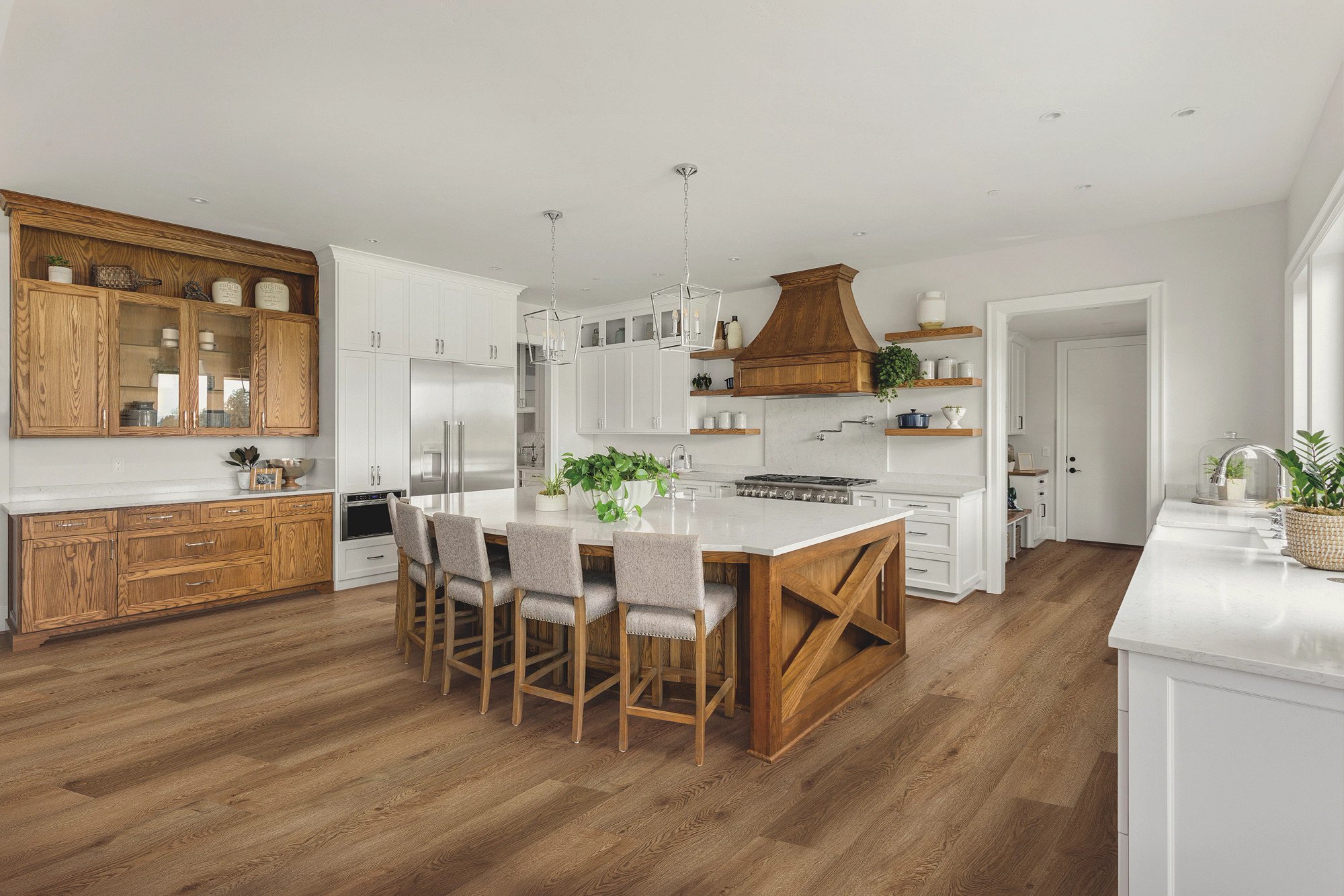 Arvon Oak flooring, shown in a room