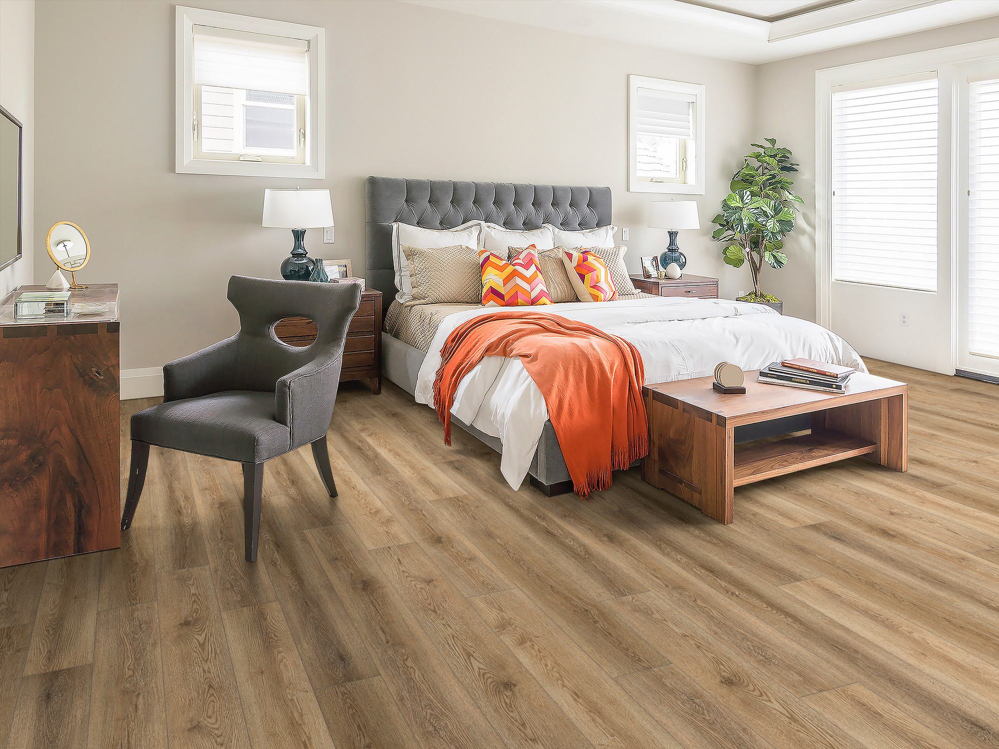 Caldo flooring, shown in a room
