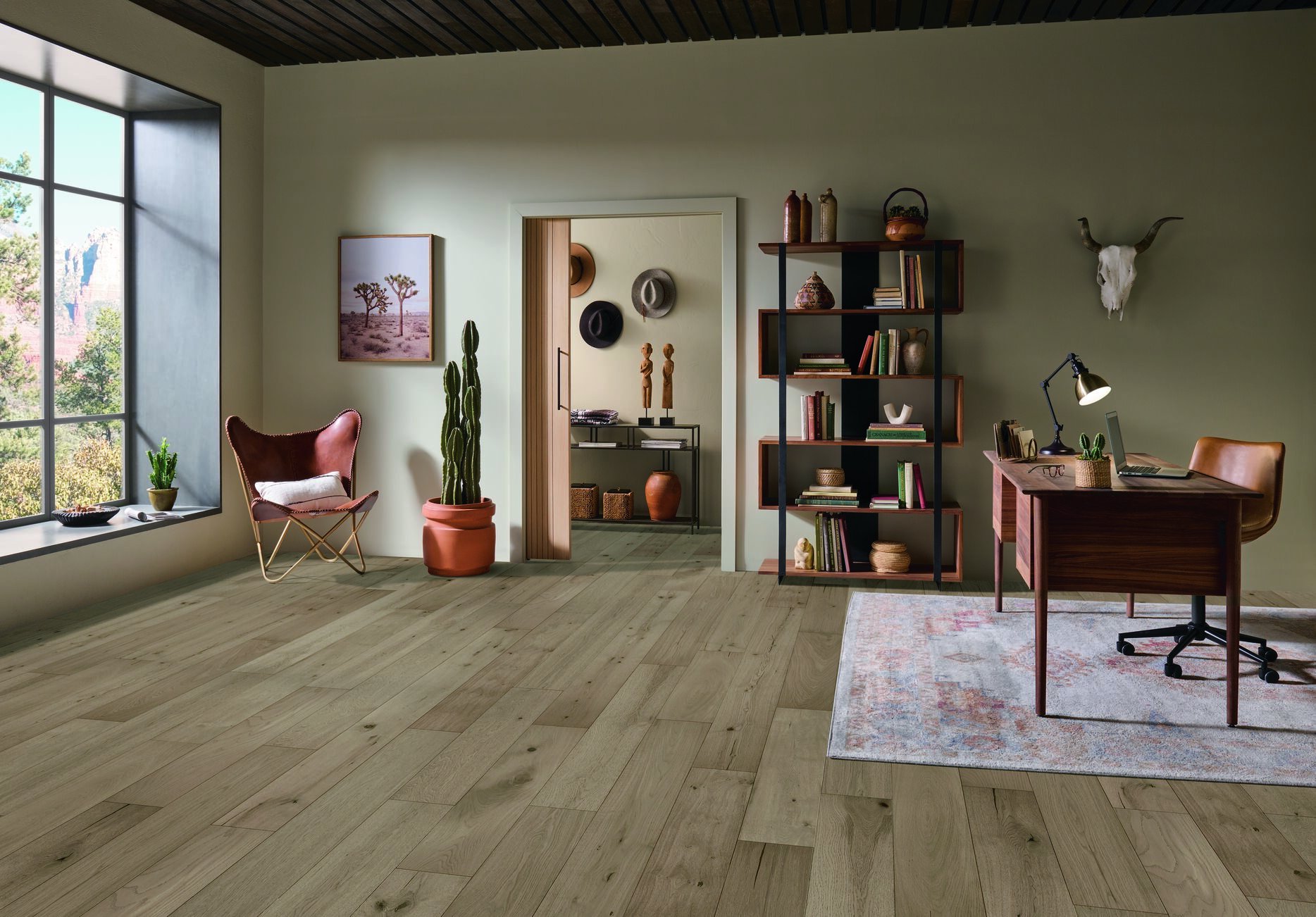 Barley and Hops flooring, shown in a room
