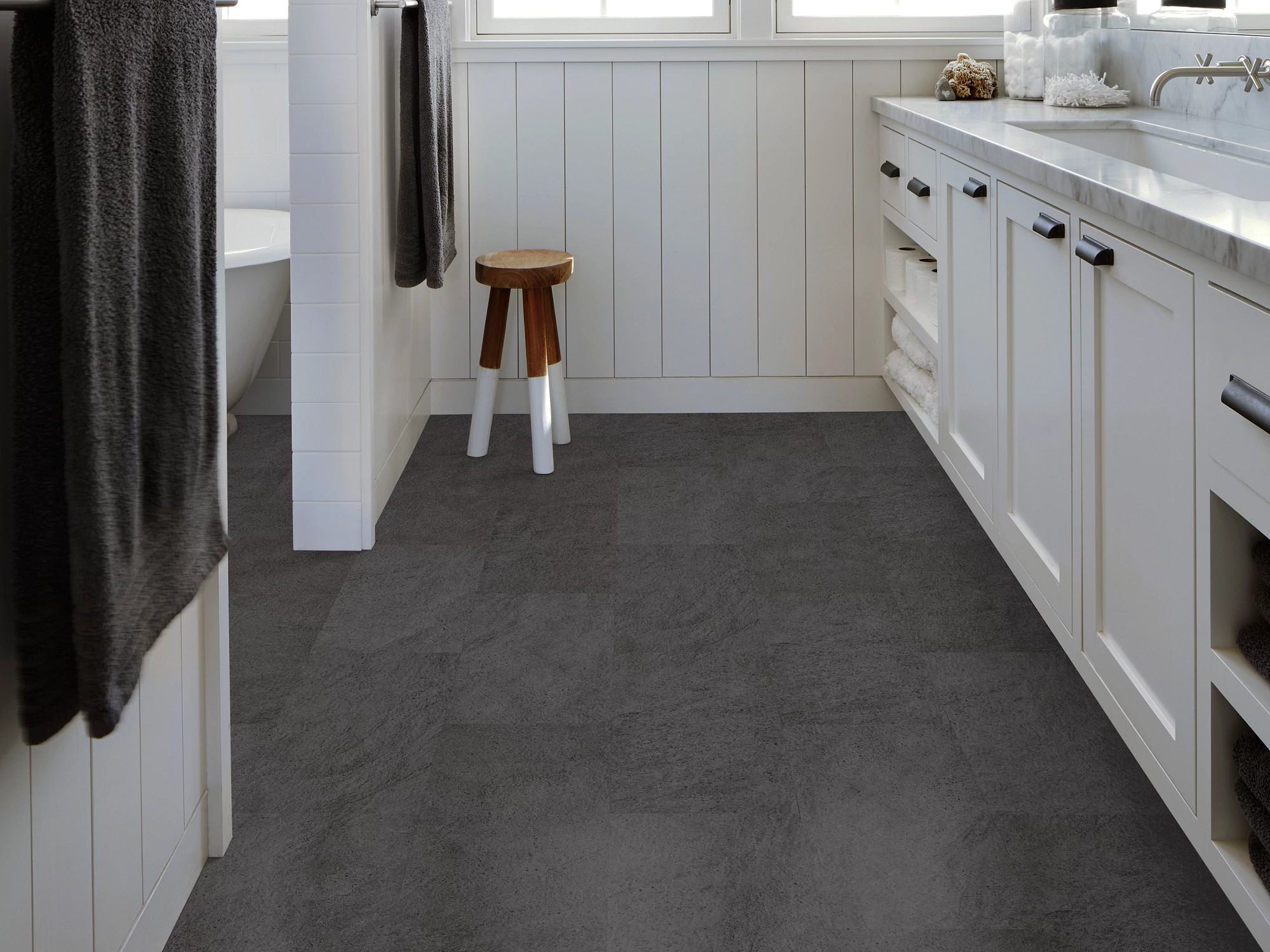 Midnight flooring, shown in a room