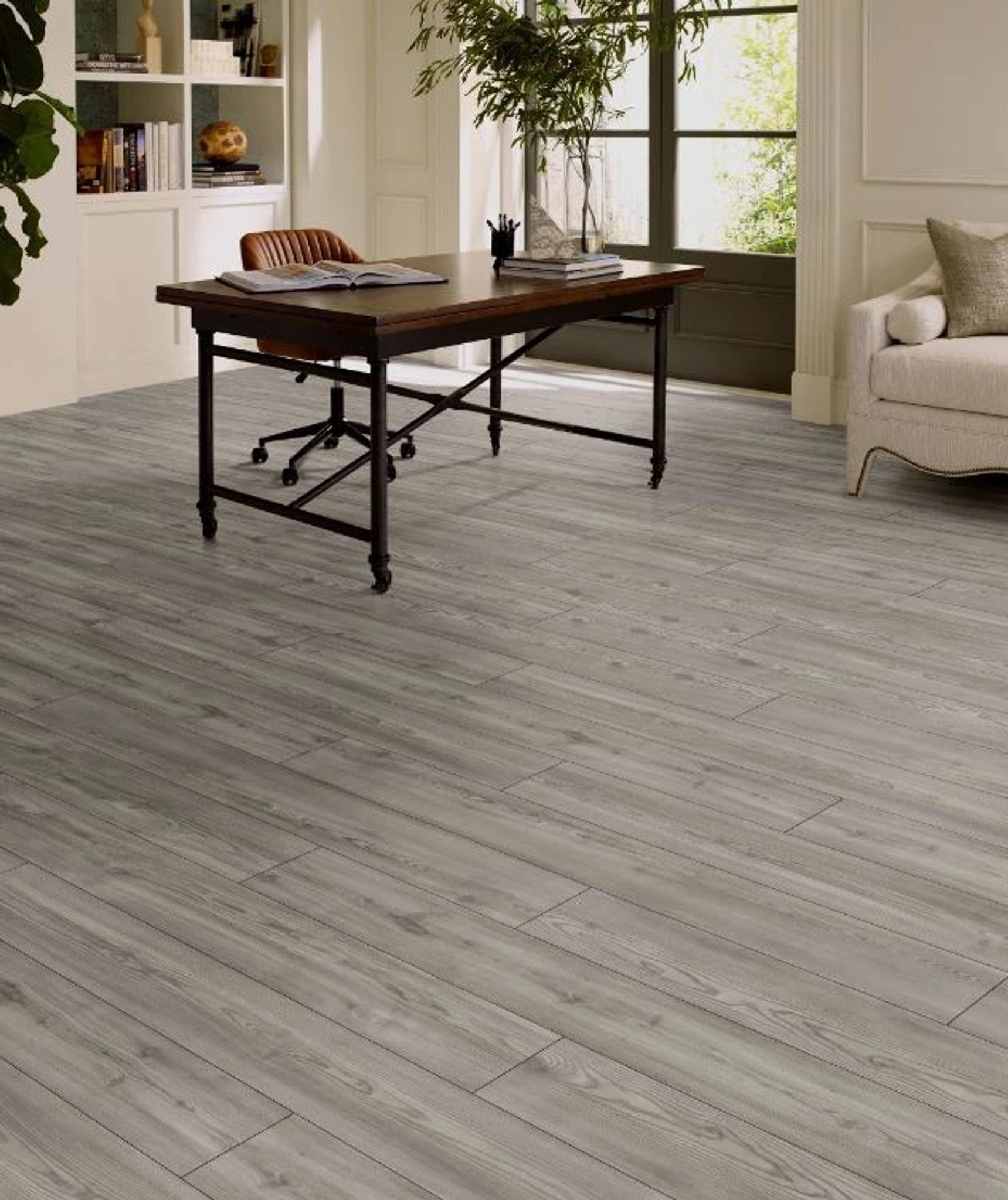 Fresh Pine flooring, shown in a room