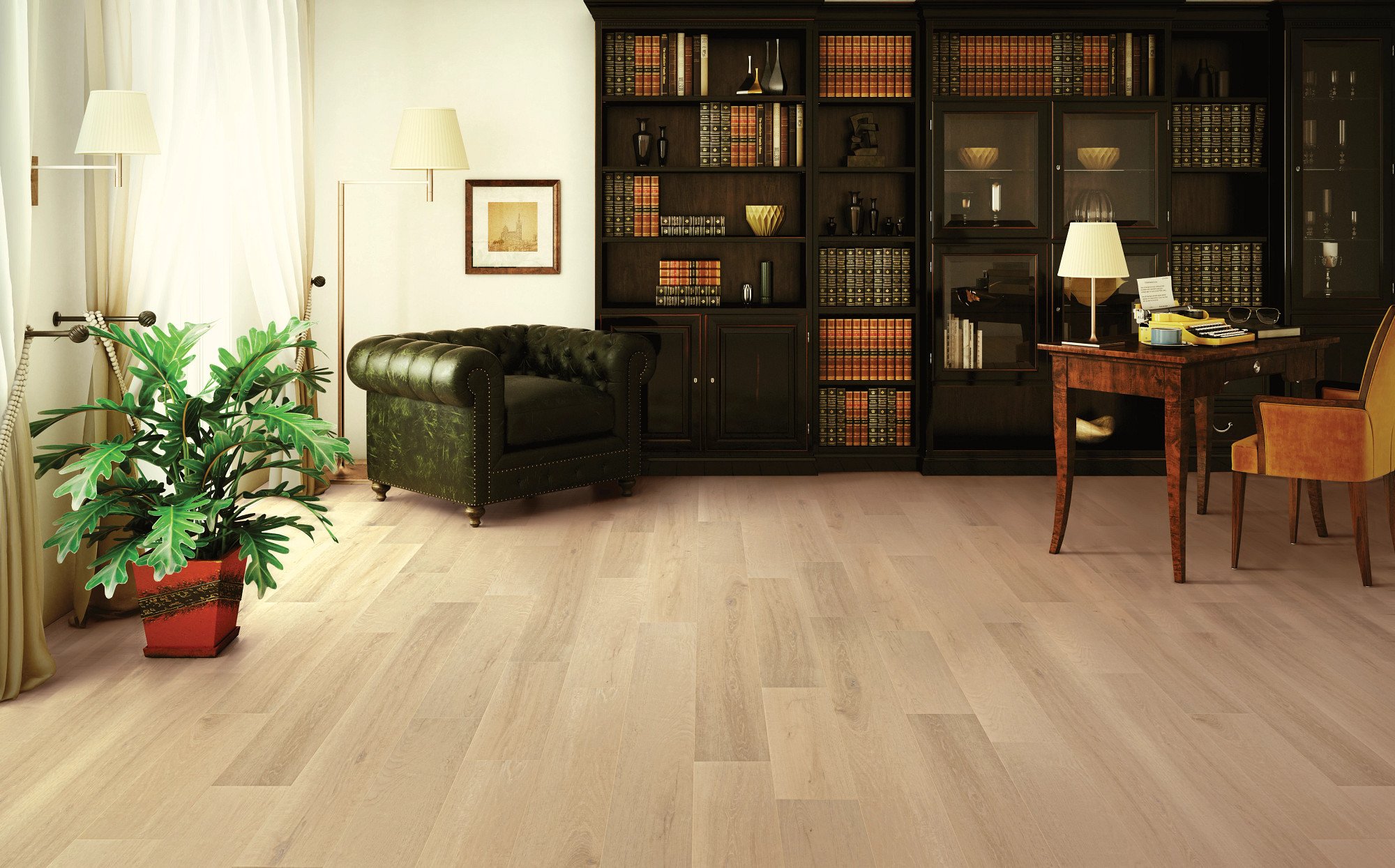 Grande Makkah Oak flooring, shown in a room