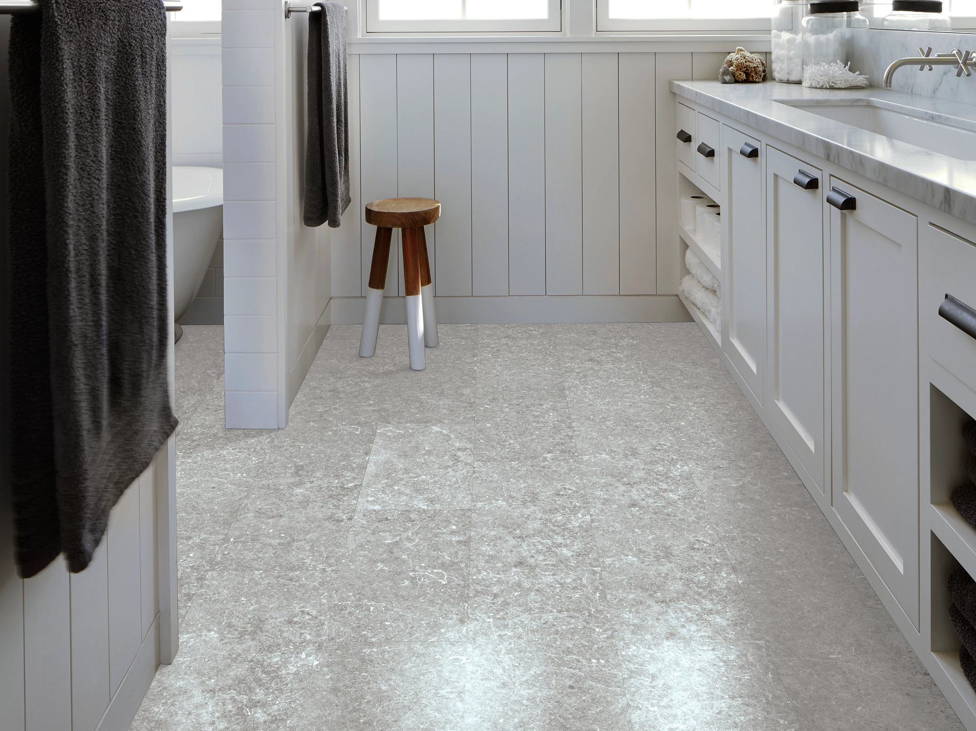 Iron flooring, shown in a room