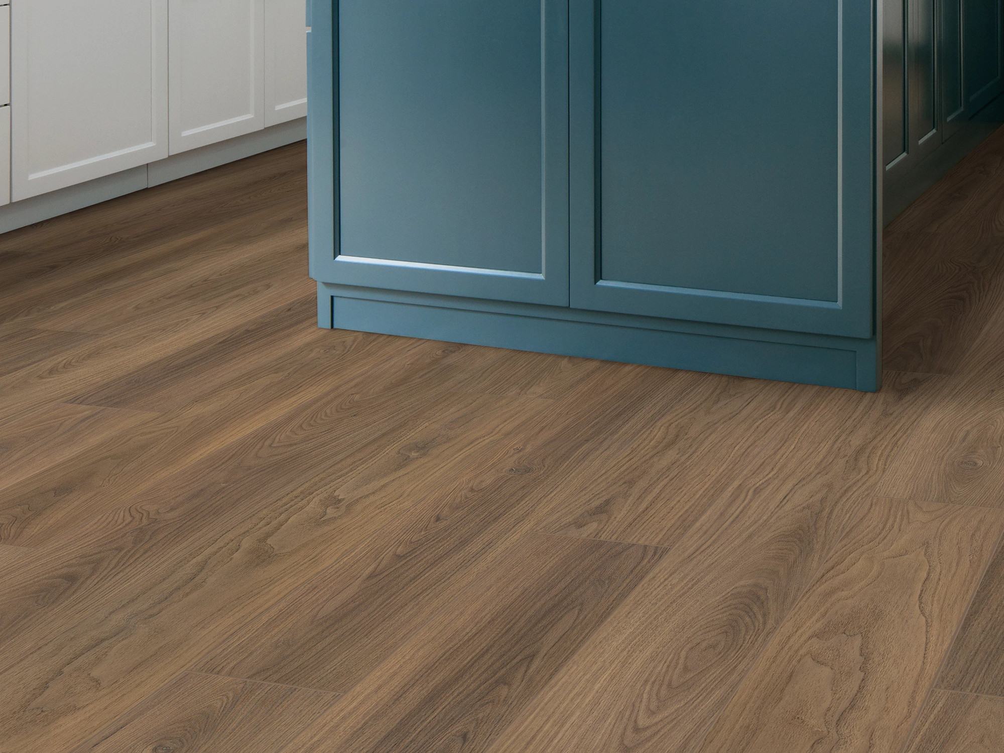 Cinnamon flooring, shown in a room