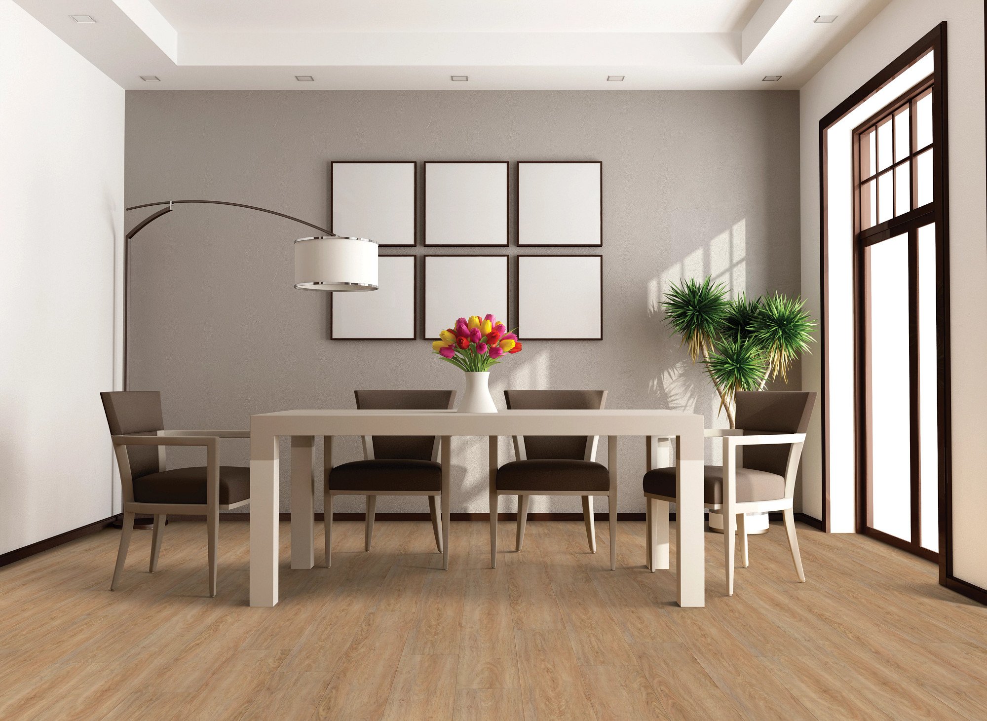 Highlands Oak flooring, shown in a room