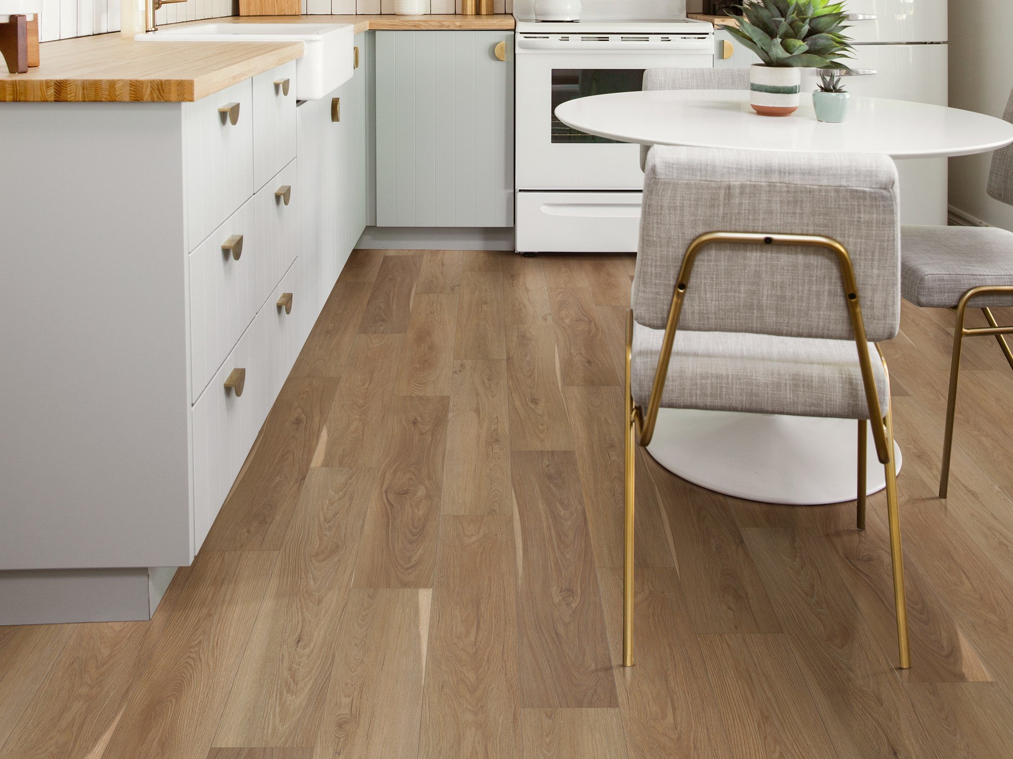 Olive Tree flooring, shown in a room