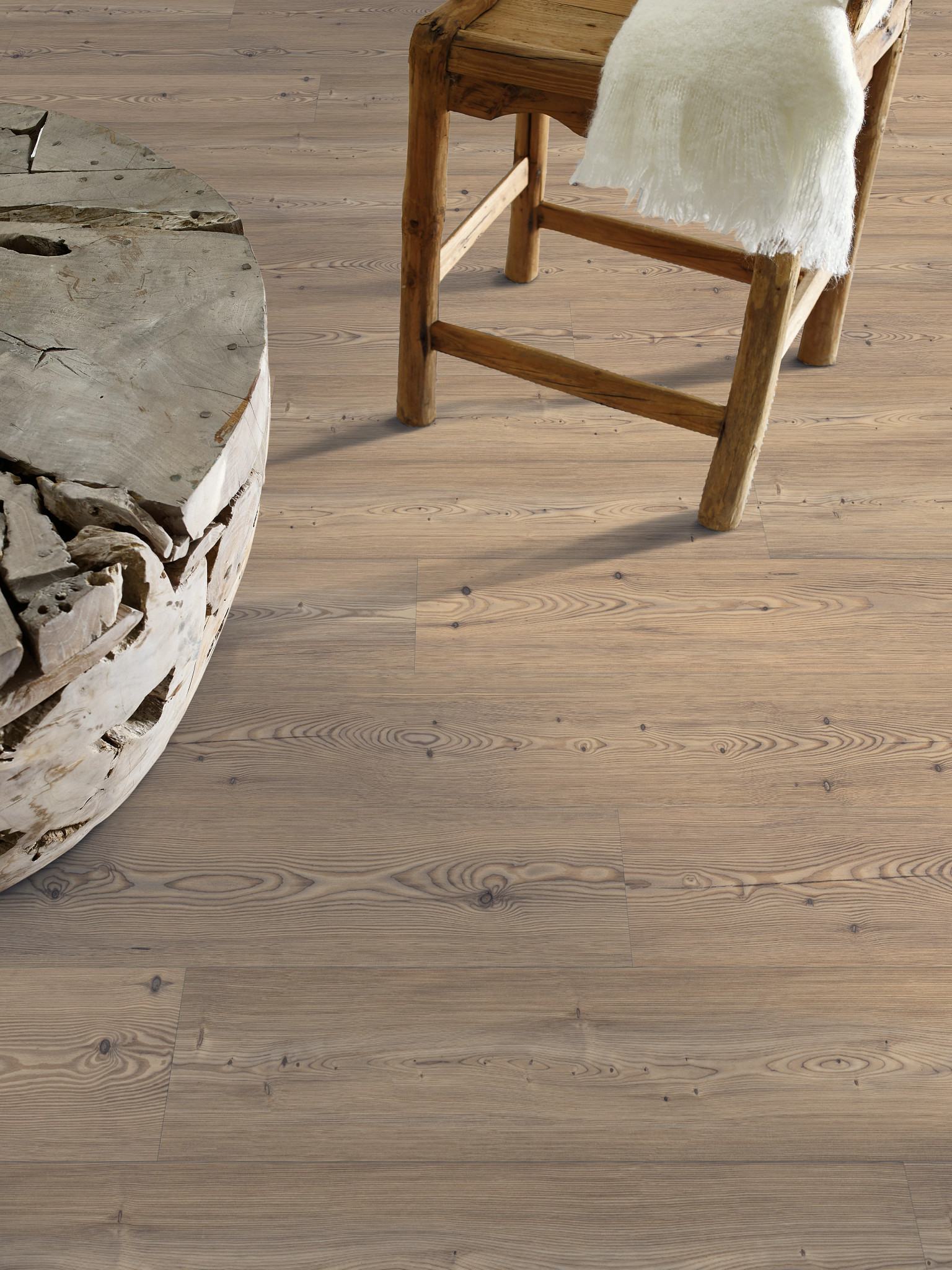 Lodge flooring, shown in a room