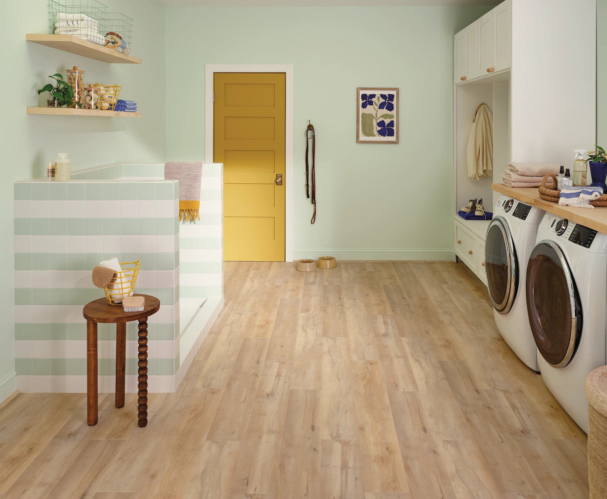 Brookfield Maple flooring, shown in a room