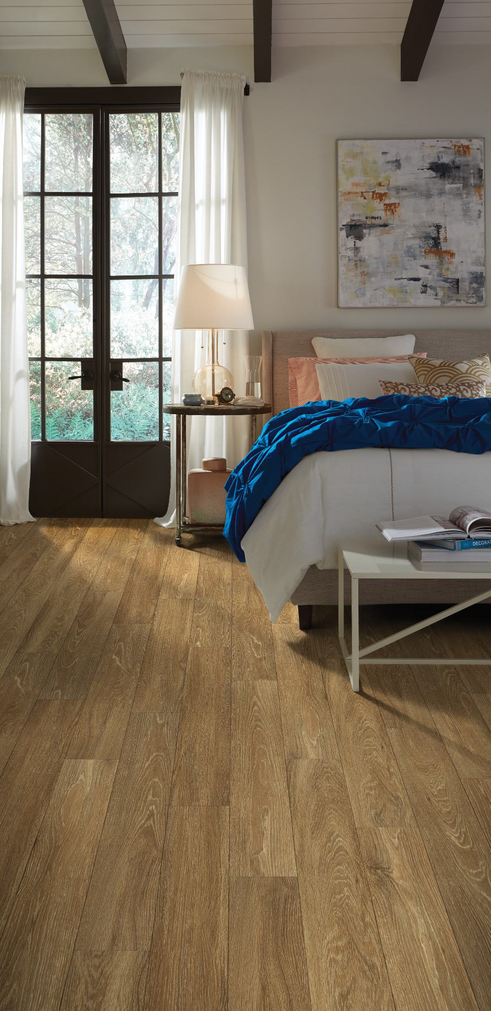 Rush Street flooring, shown in a room