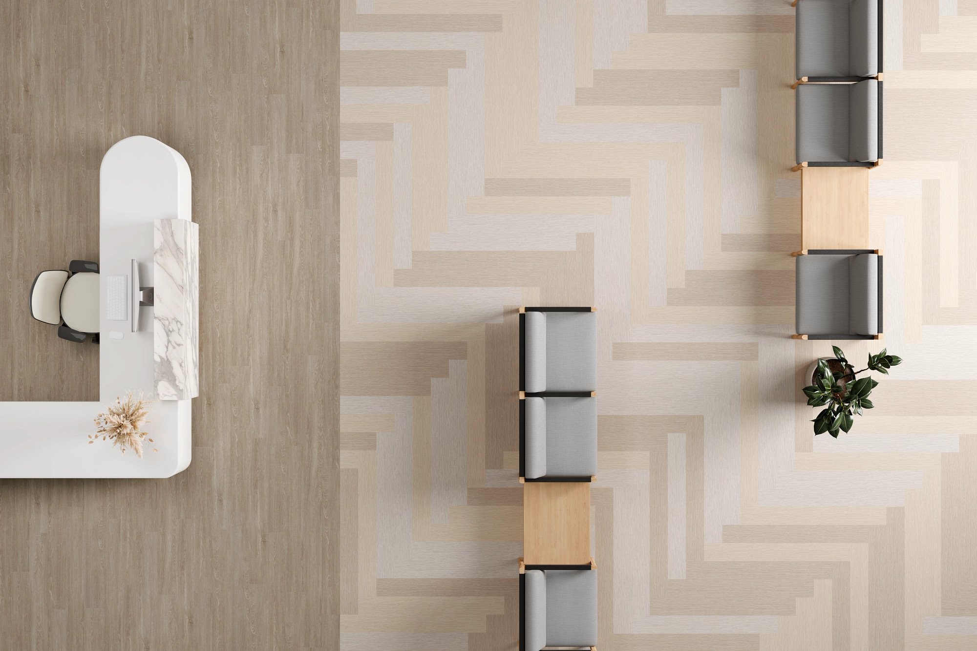 Music Row flooring, shown in a room