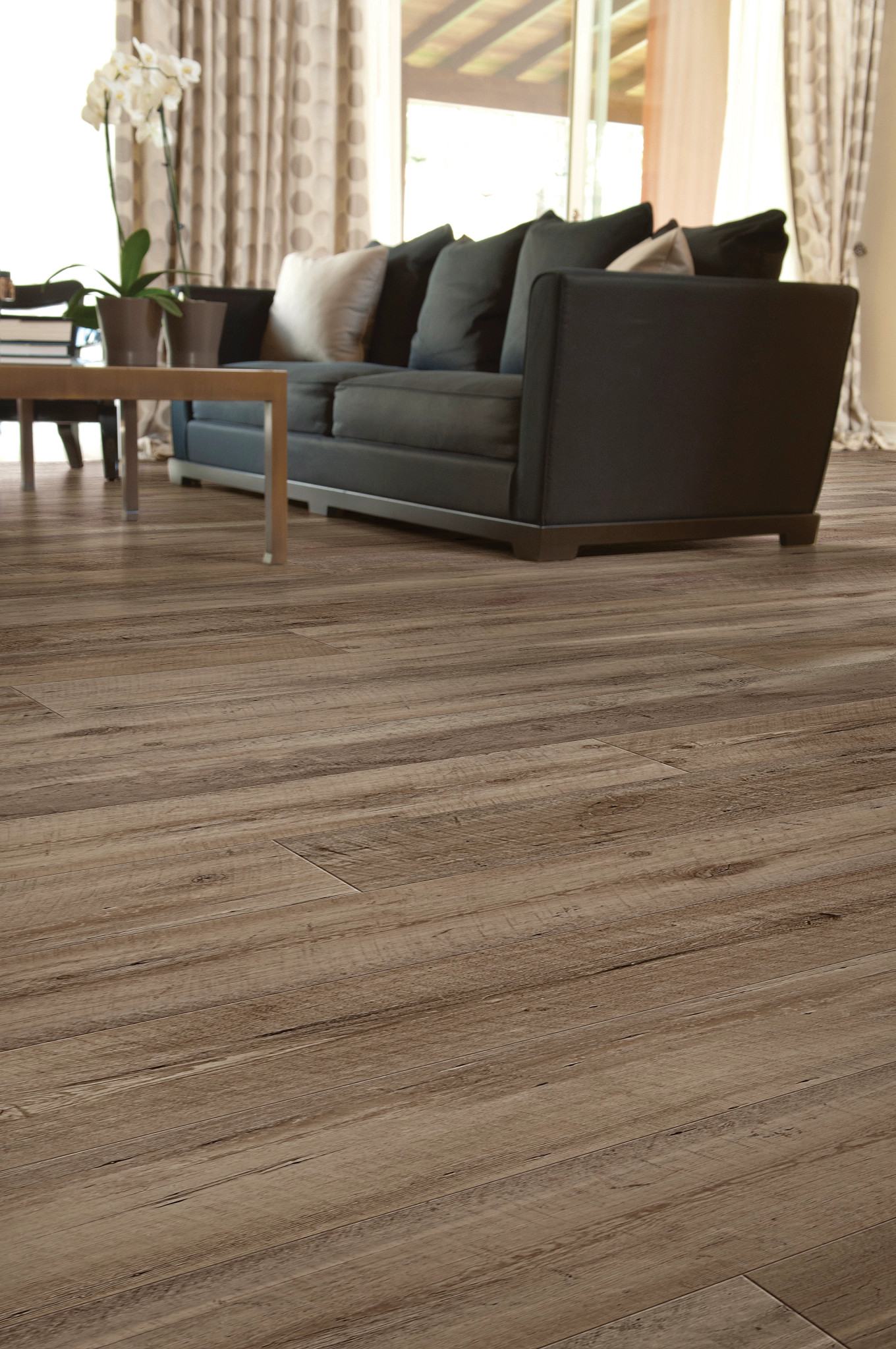Nares Oak flooring, shown in a room