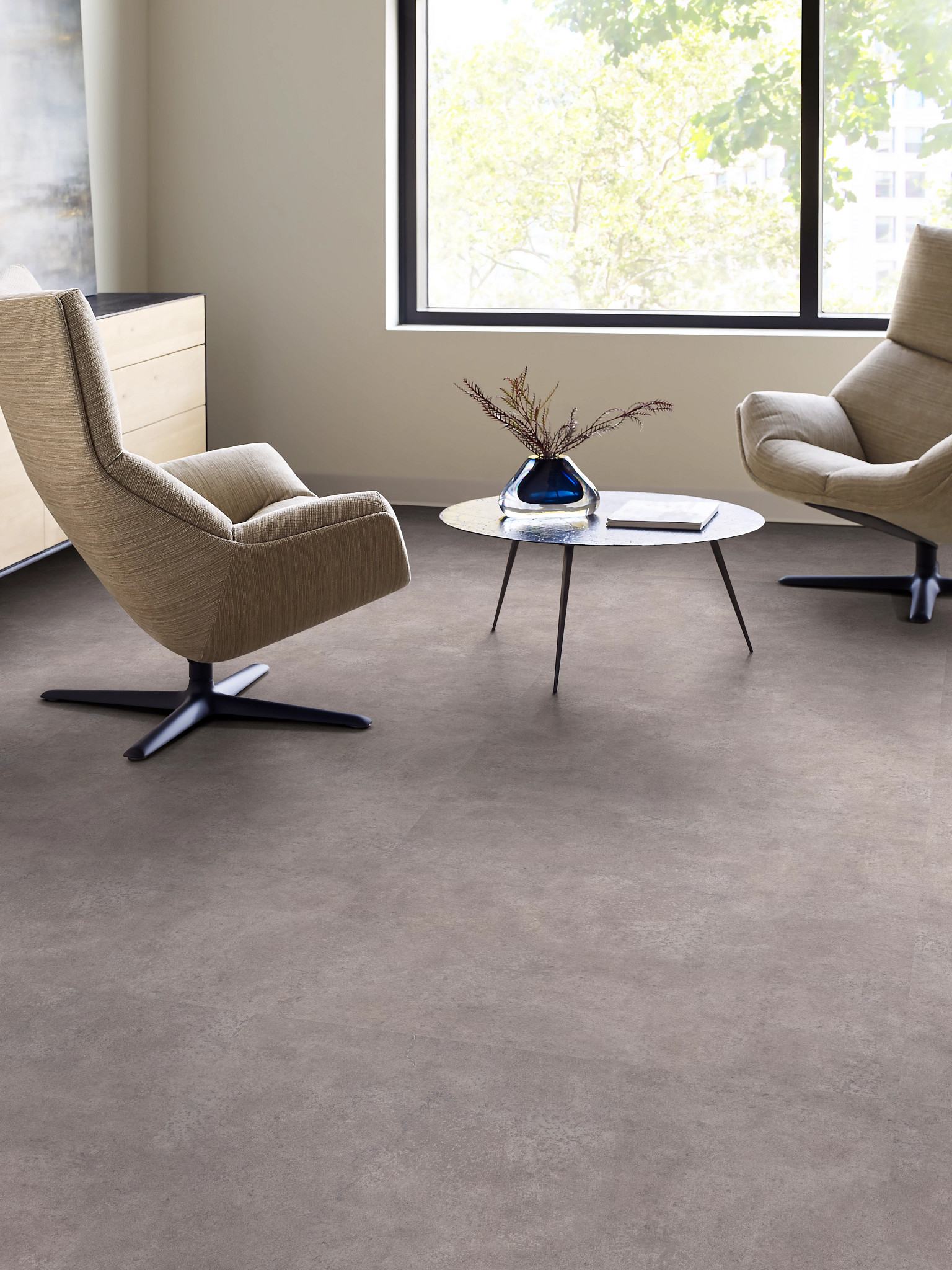 Plateau flooring, shown in a room
