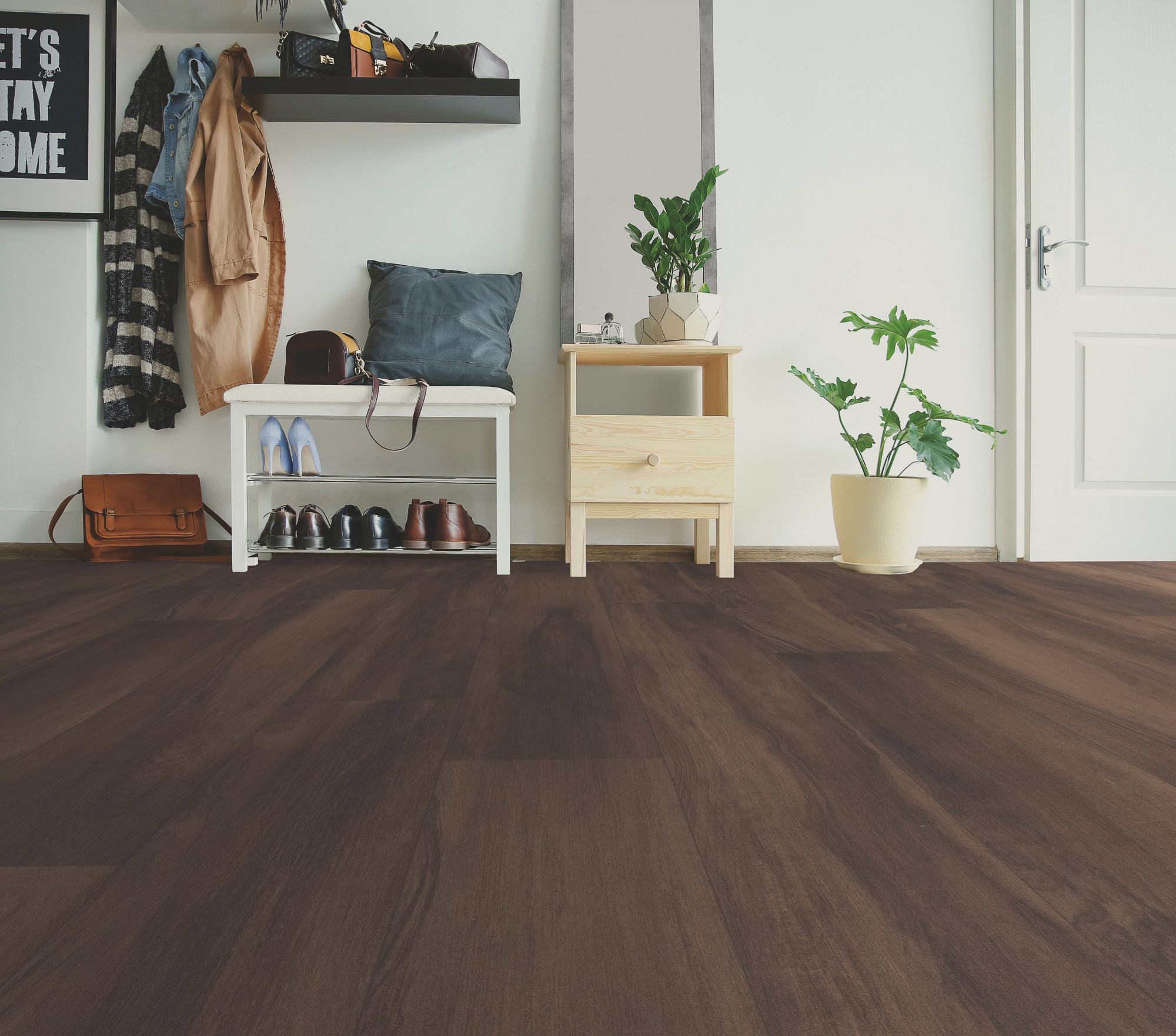 Algon flooring, shown in a room