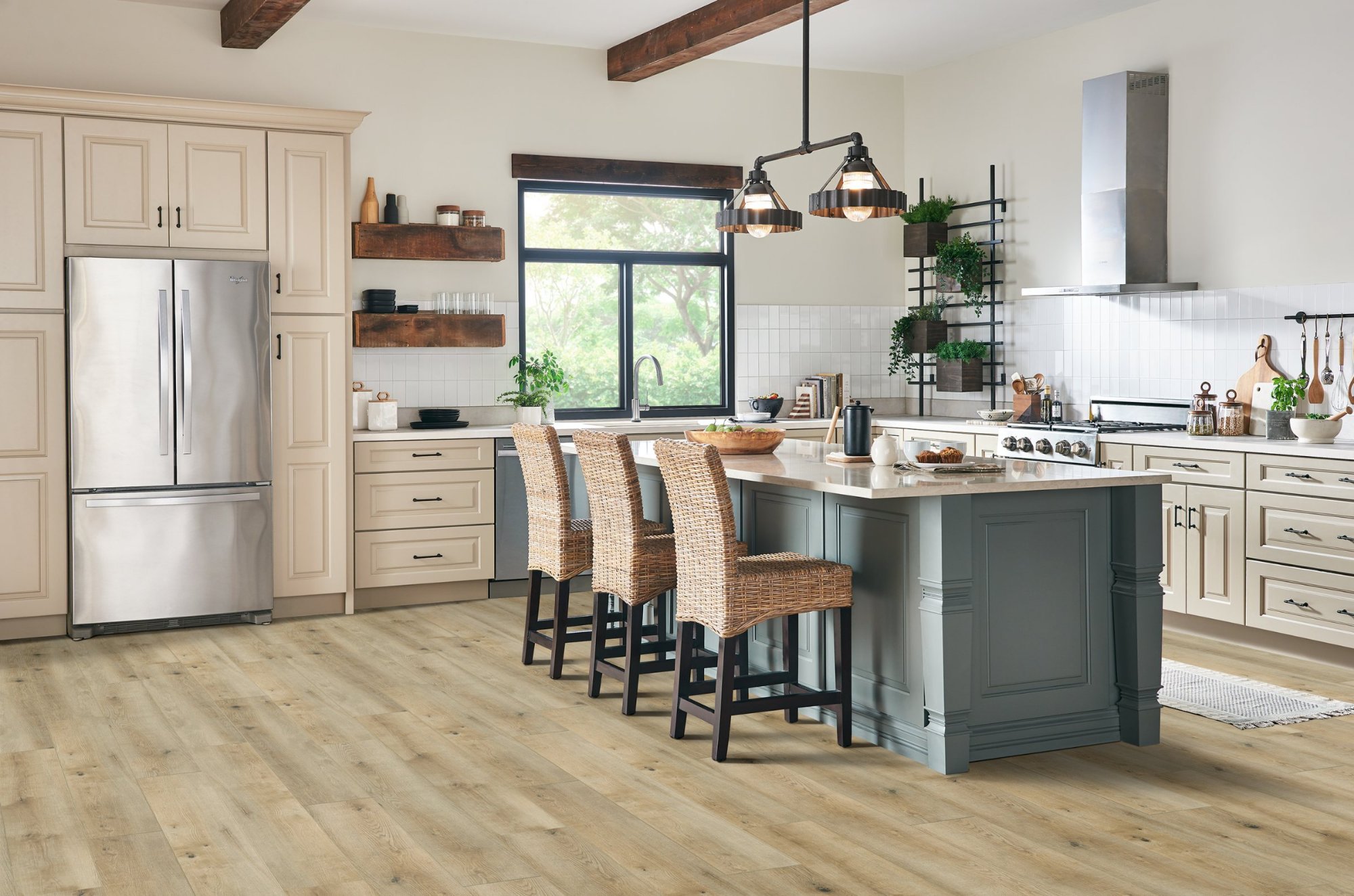 Must Have Tan flooring, shown in a room