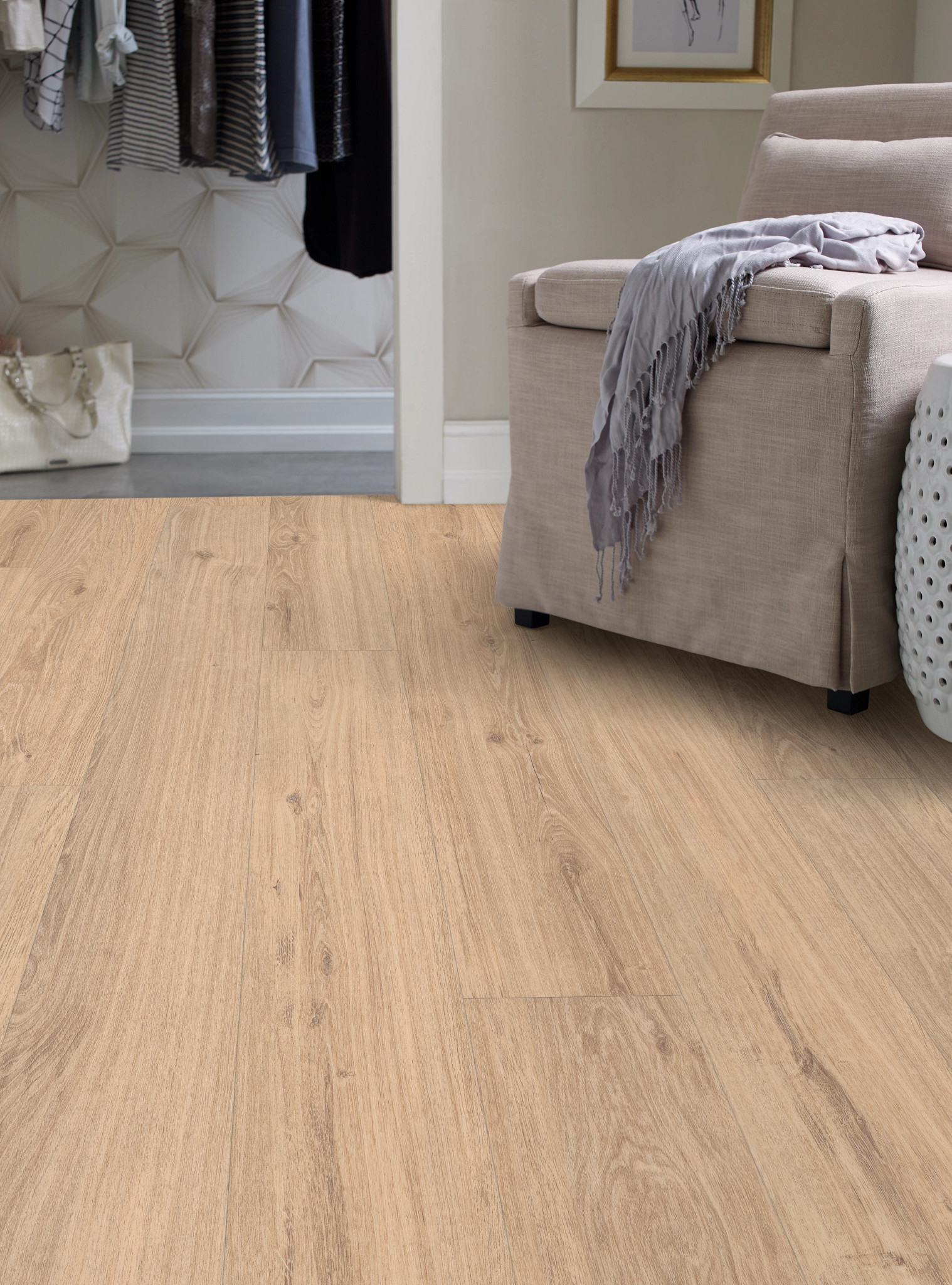 Wander flooring, shown in a room