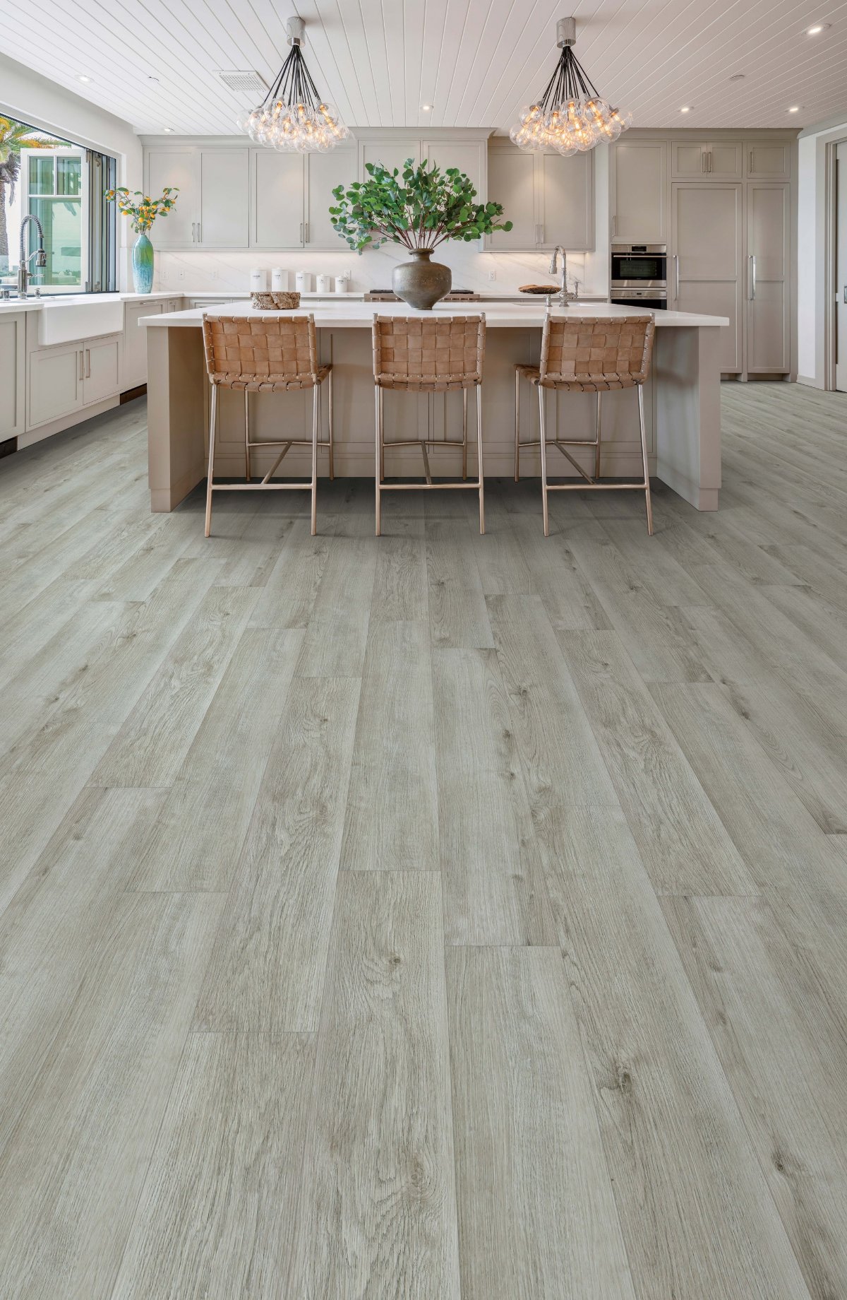 Fossil flooring, shown in a room