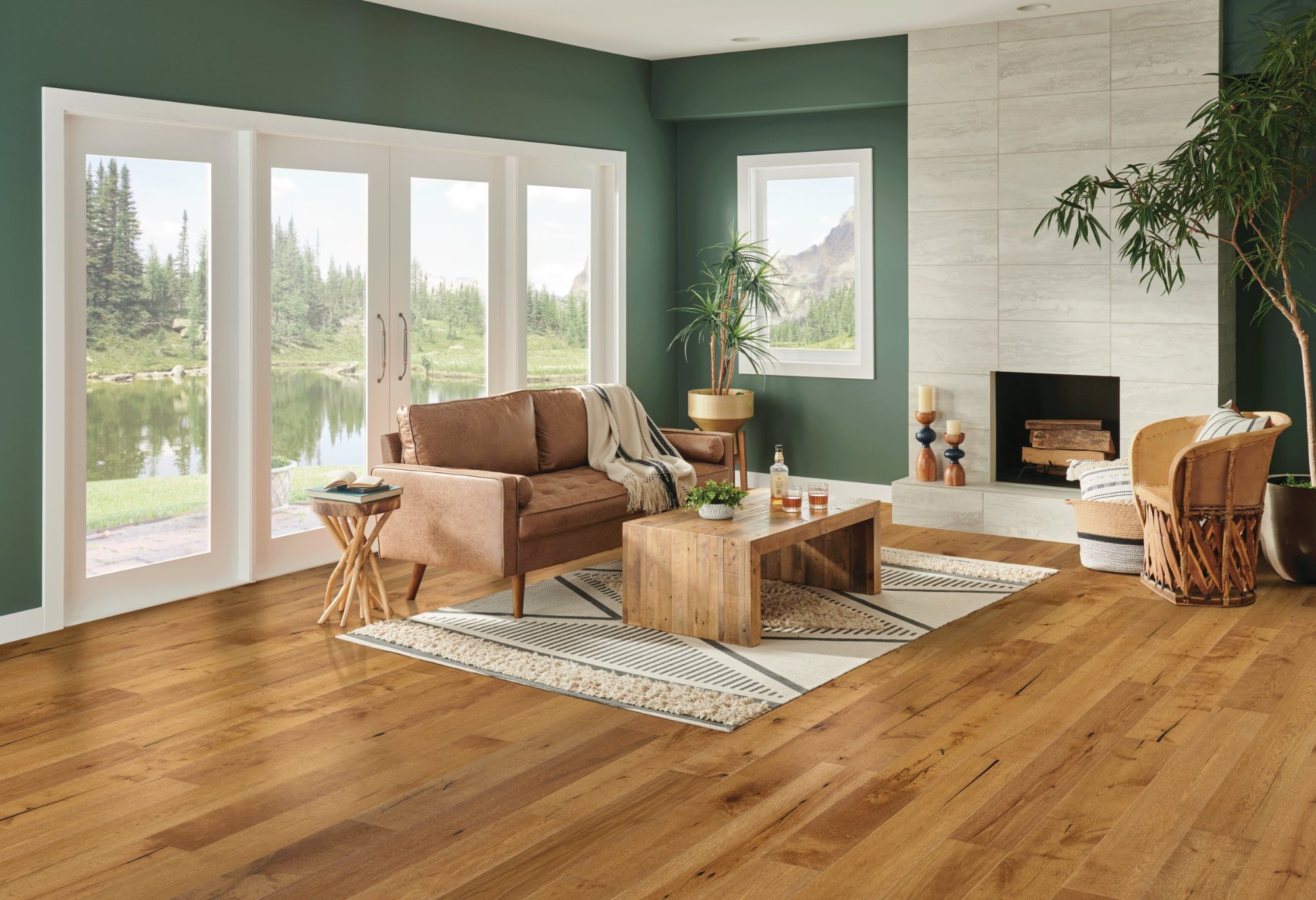 Brown Sugar flooring, shown in a room