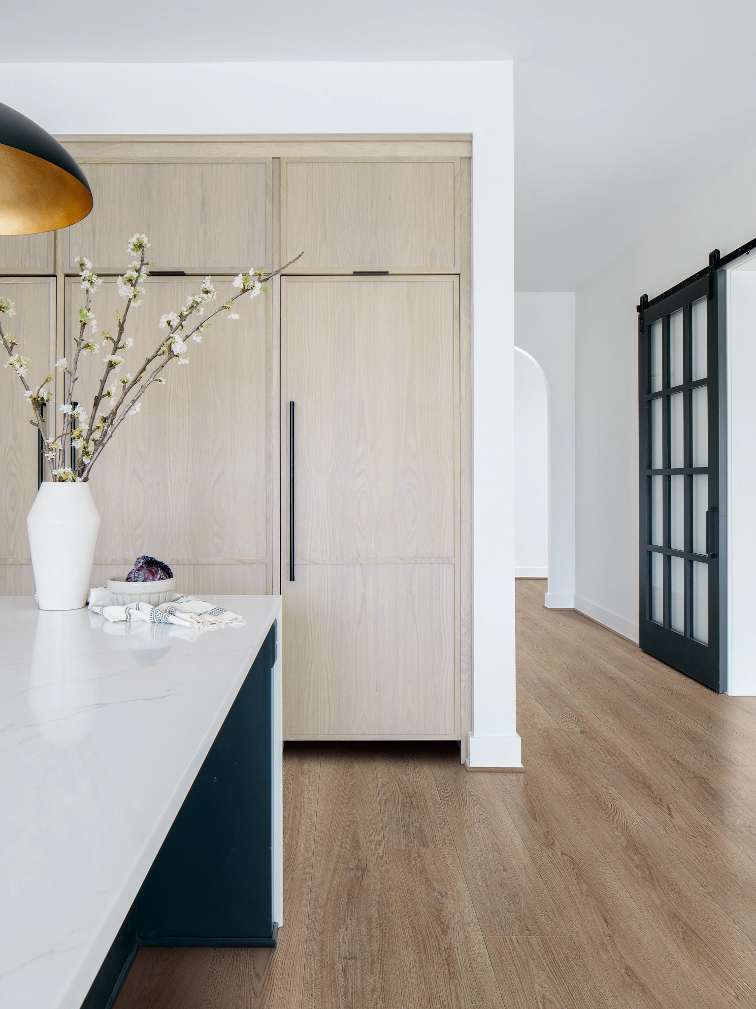 Smoky Oak flooring, shown in a room