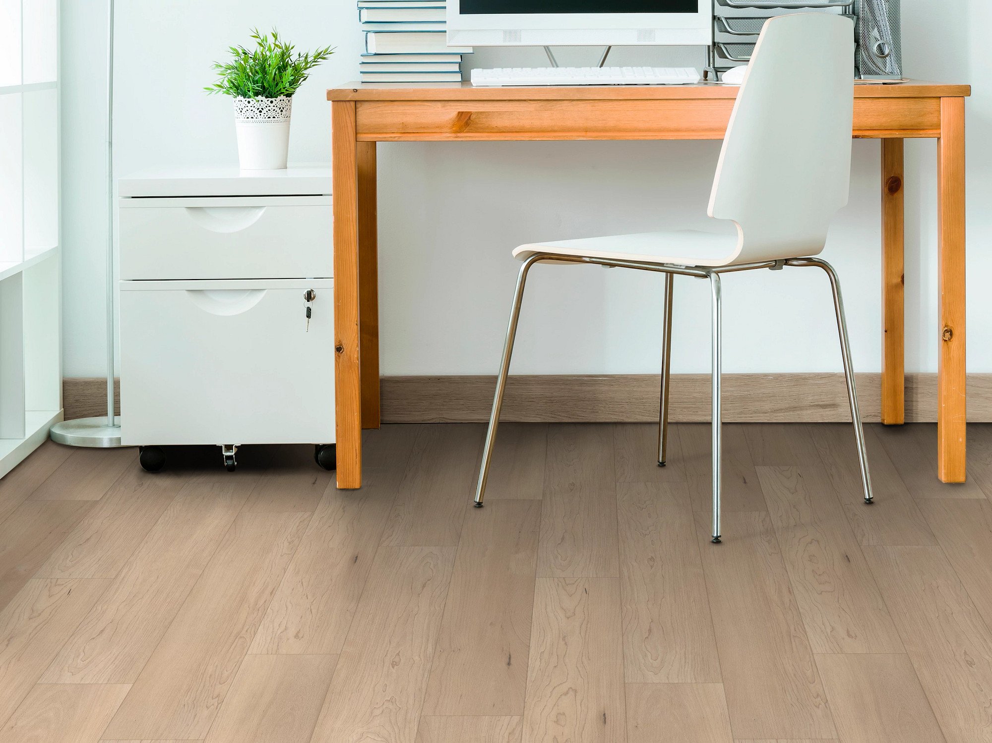 Hatfield Maple flooring, shown in a room