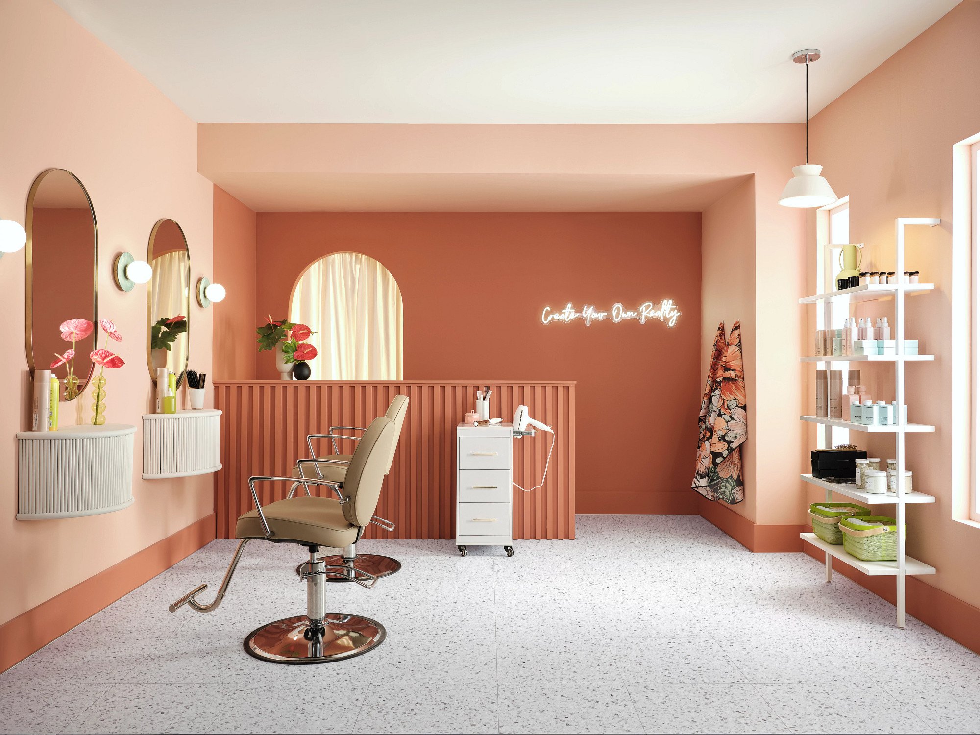 Vivara Terrazzo flooring, shown in a room