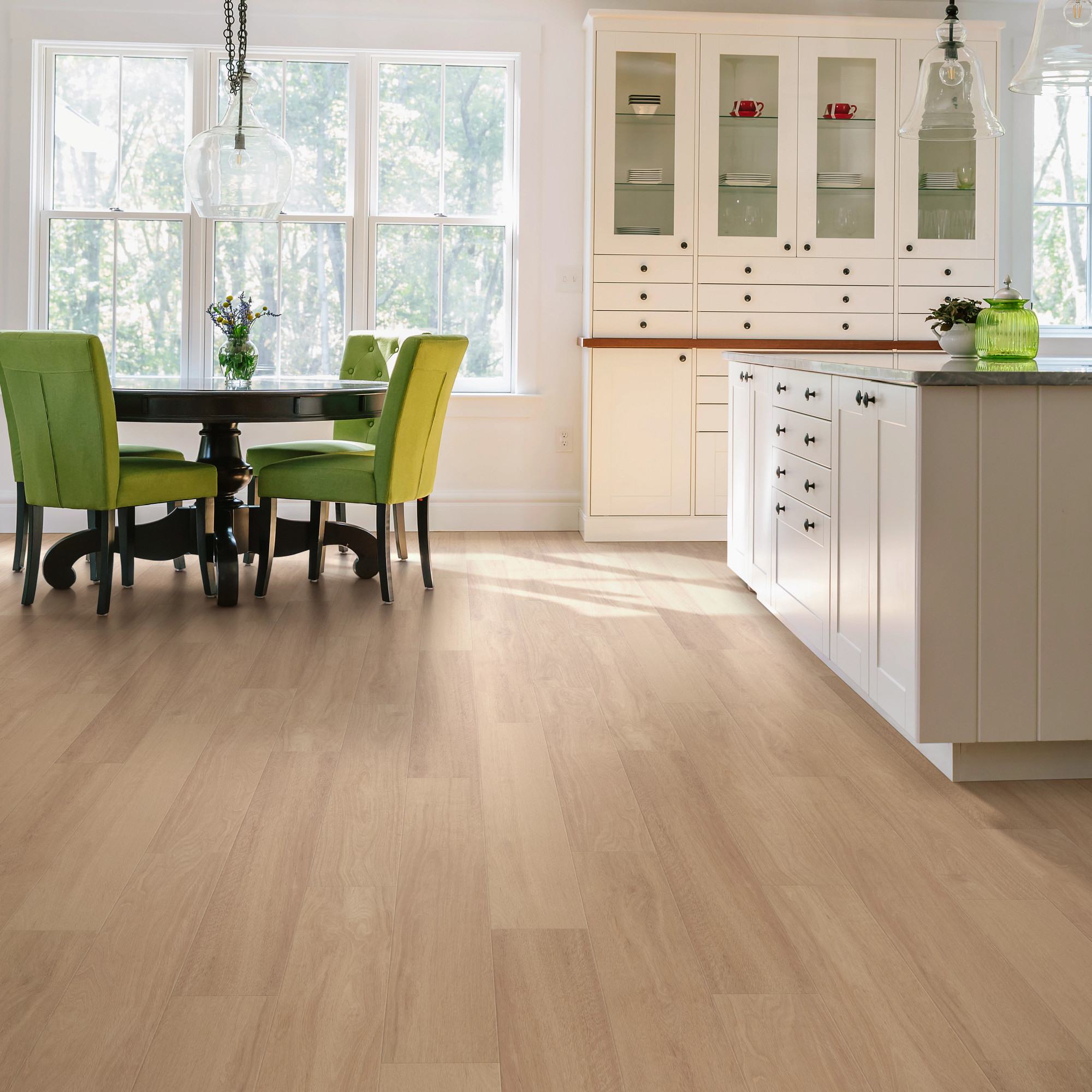Honeycomb flooring, shown in a room