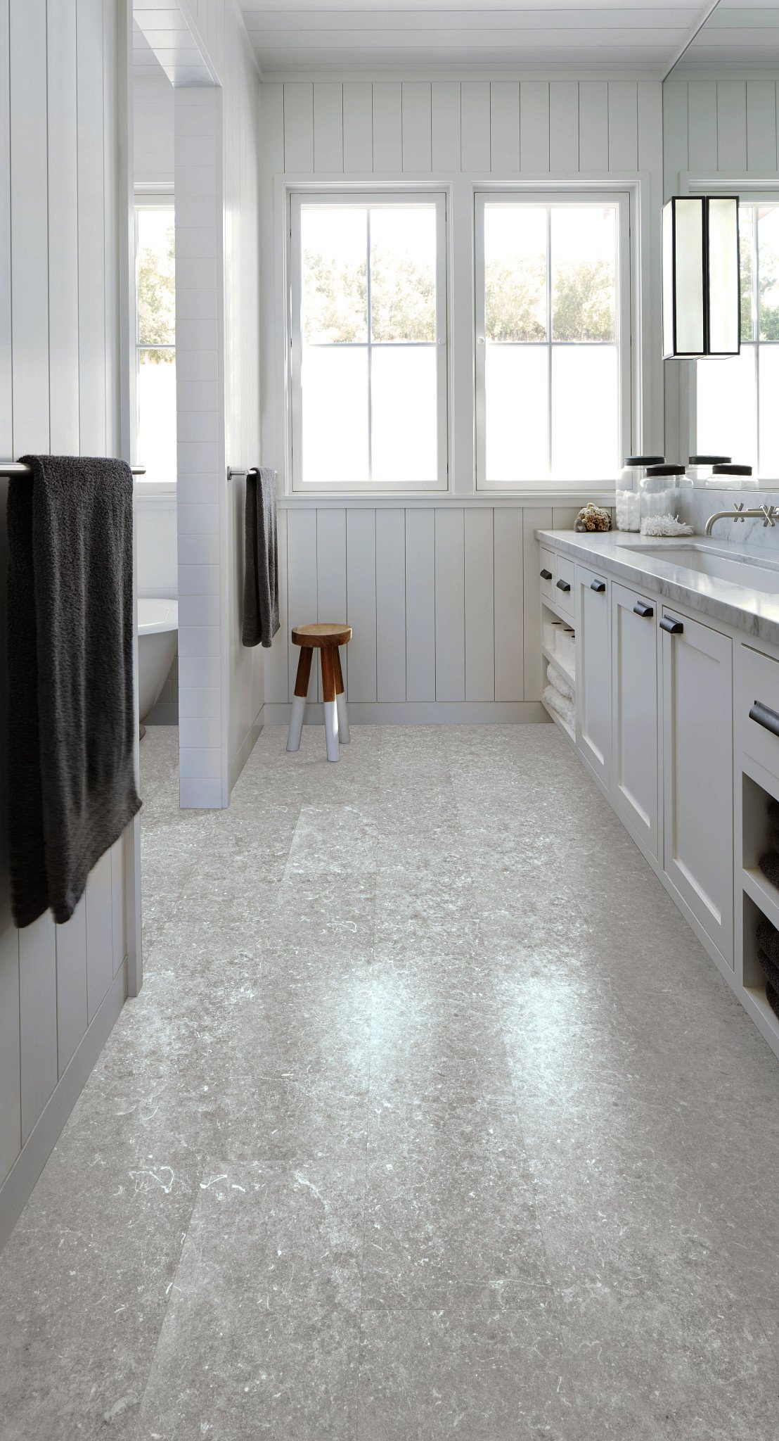 Iron flooring, shown in a room