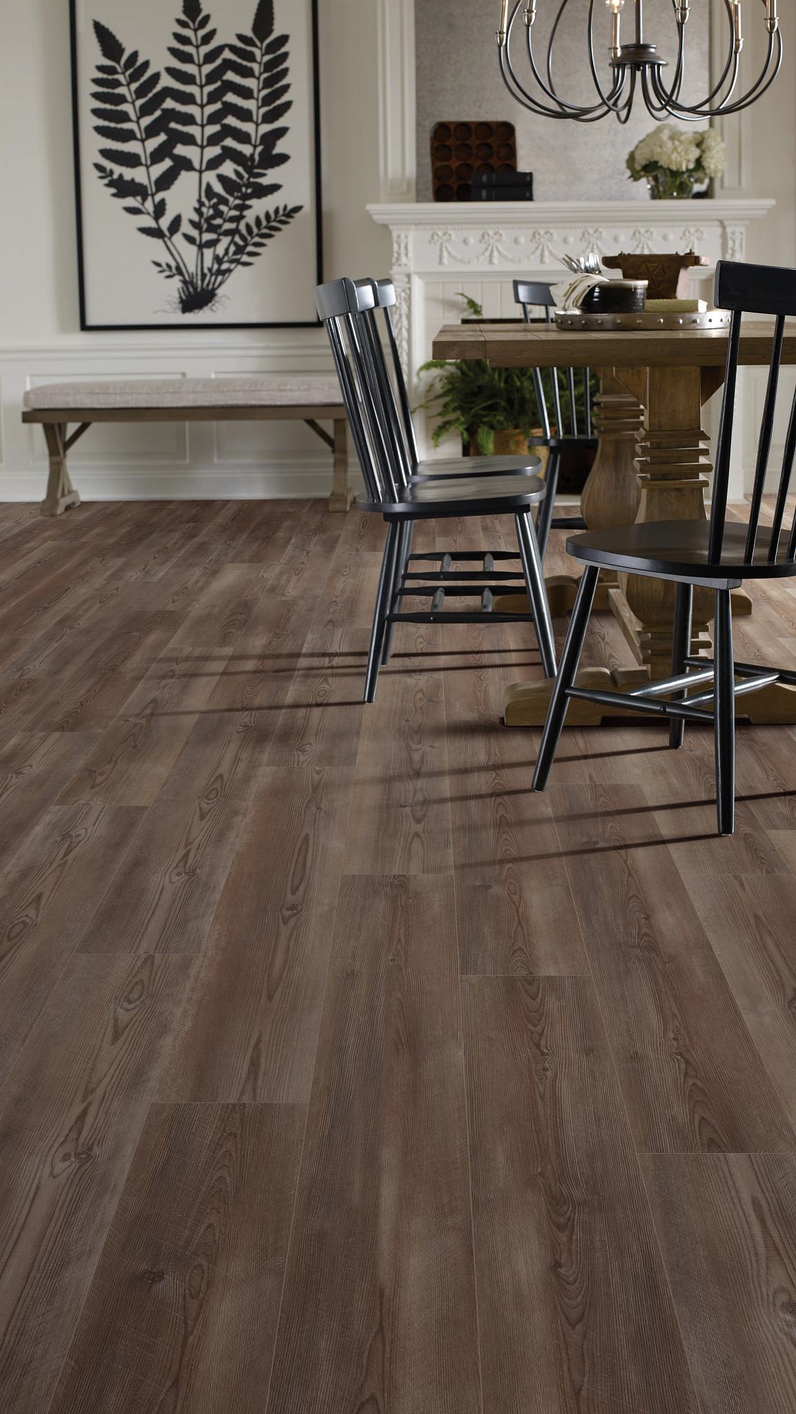 Ripped Pine flooring, shown in a room