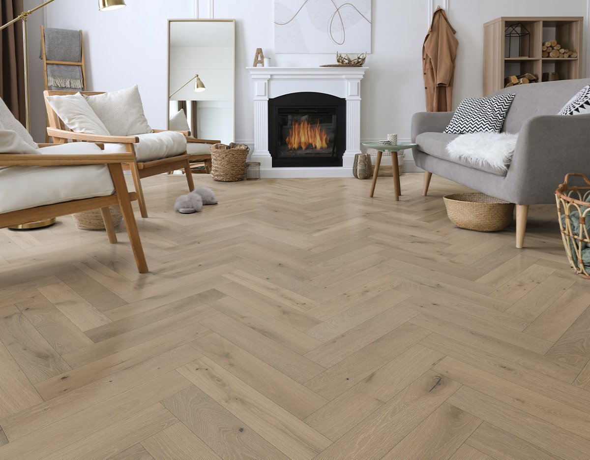 Coastal Fog, Castillian Premier Herringbone 4.92"