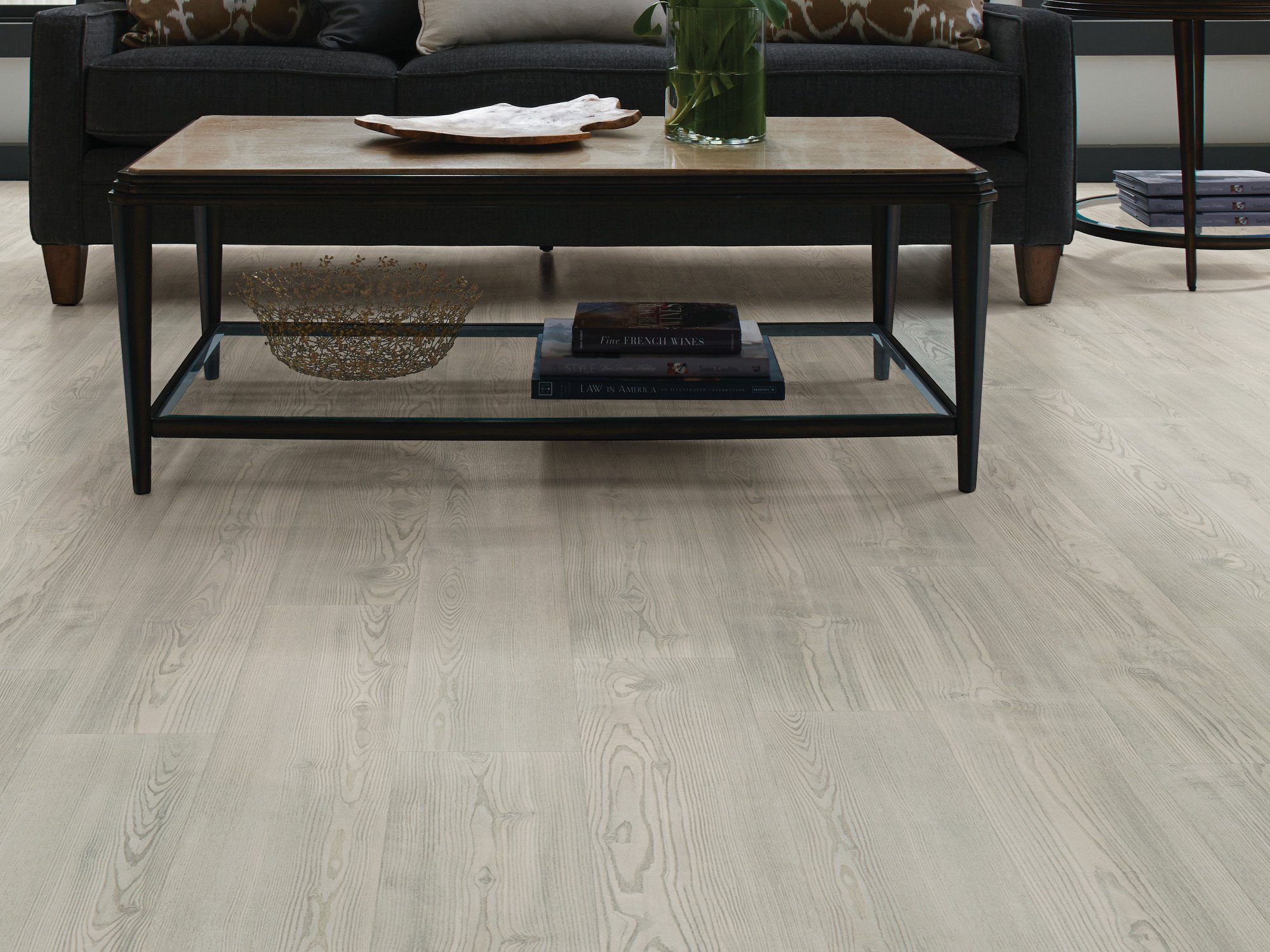 Clean Pine flooring, shown in a room