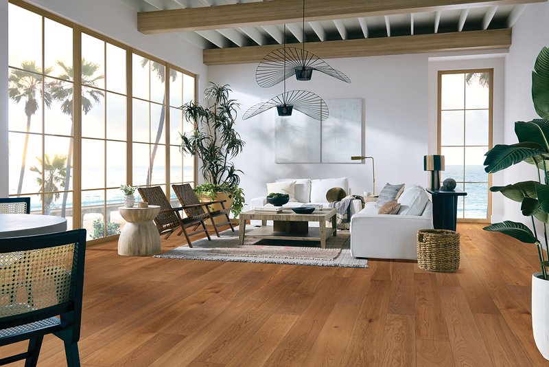 Cocoa flooring in a room