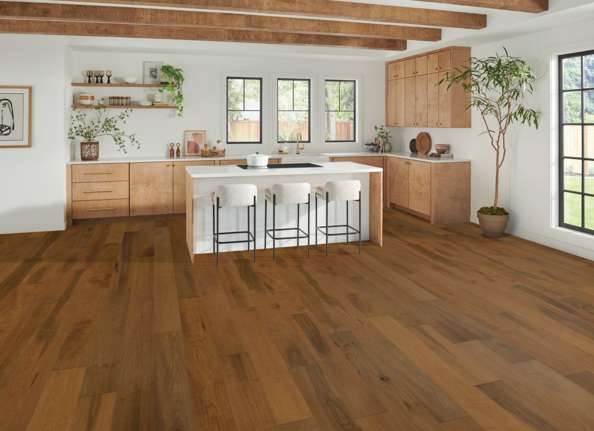 Light Maple flooring, shown in a room