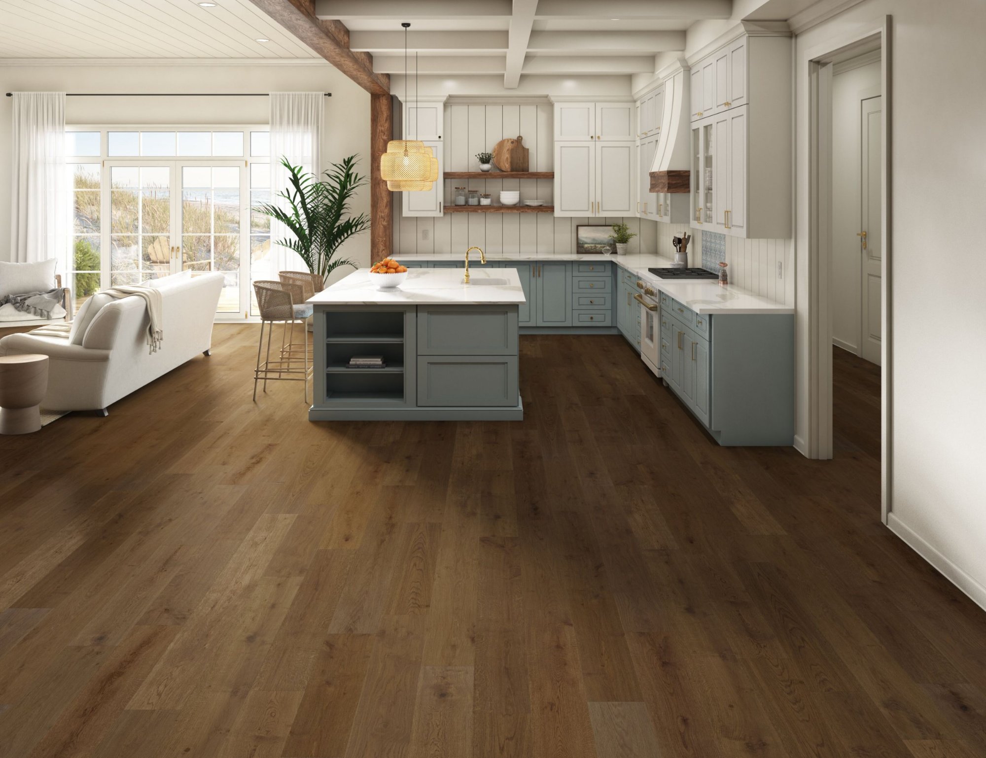 Mission Beach flooring, shown in a room