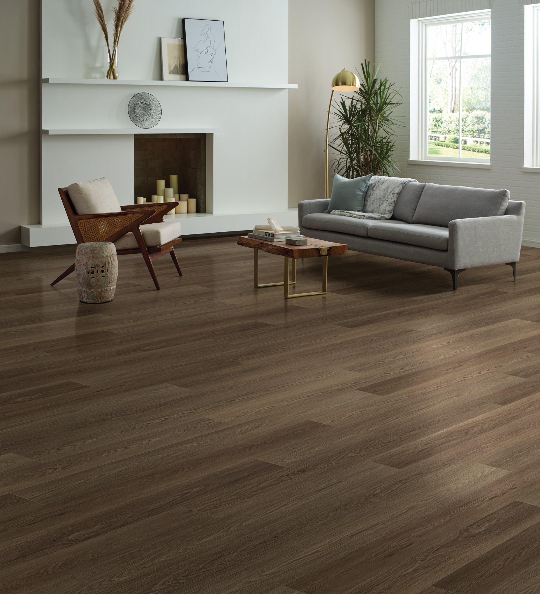 Barrel Oak flooring, shown in a room