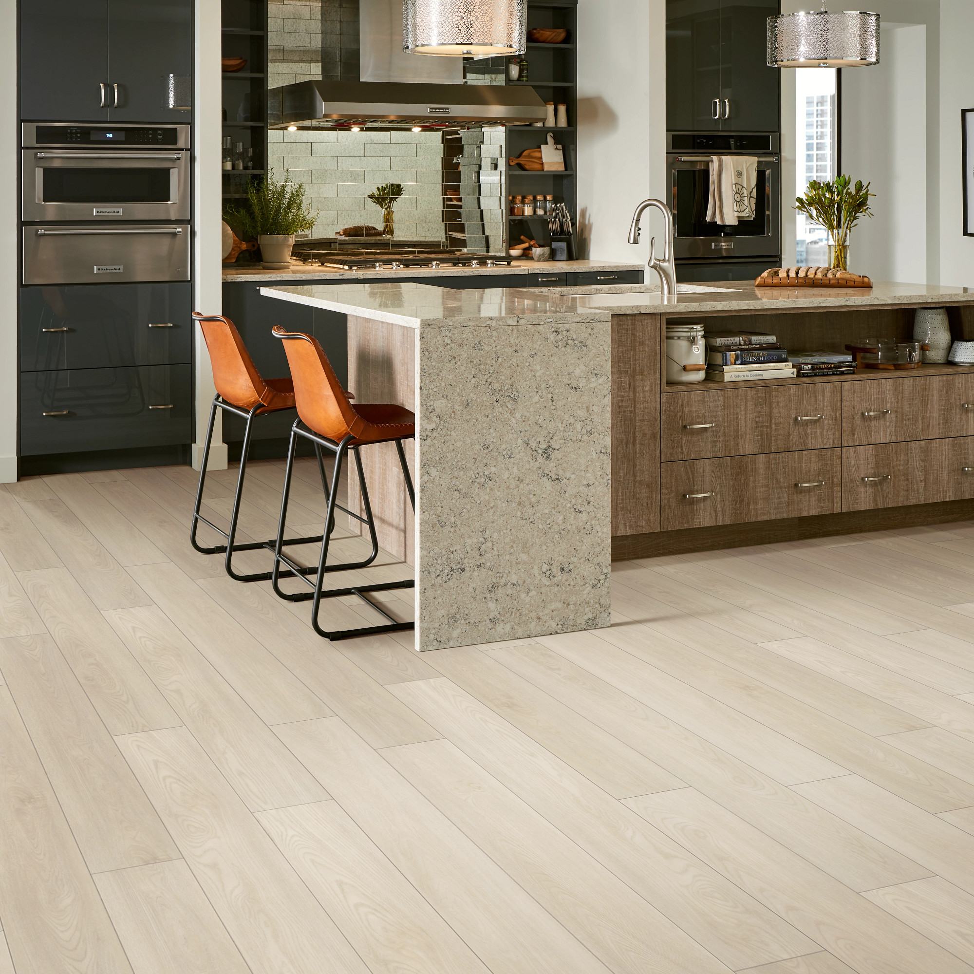 Silver Dollar flooring, shown in a room