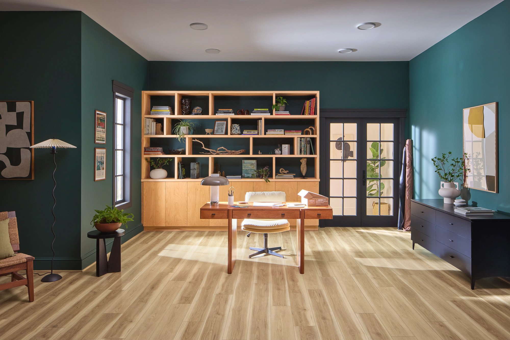 Hartley Pecan flooring, shown in a room